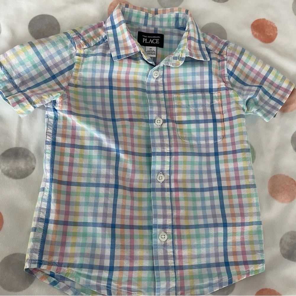 Toddler Boy Button Down Shirts and Sweater Bundle - Size 2T